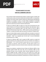 Pronunciamiento MHOL Quipu de La Memoria LGBTI 2017