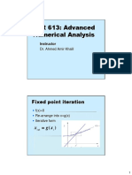 STR 613: Advanced Numerical Analysis: Fixed Point Iteration