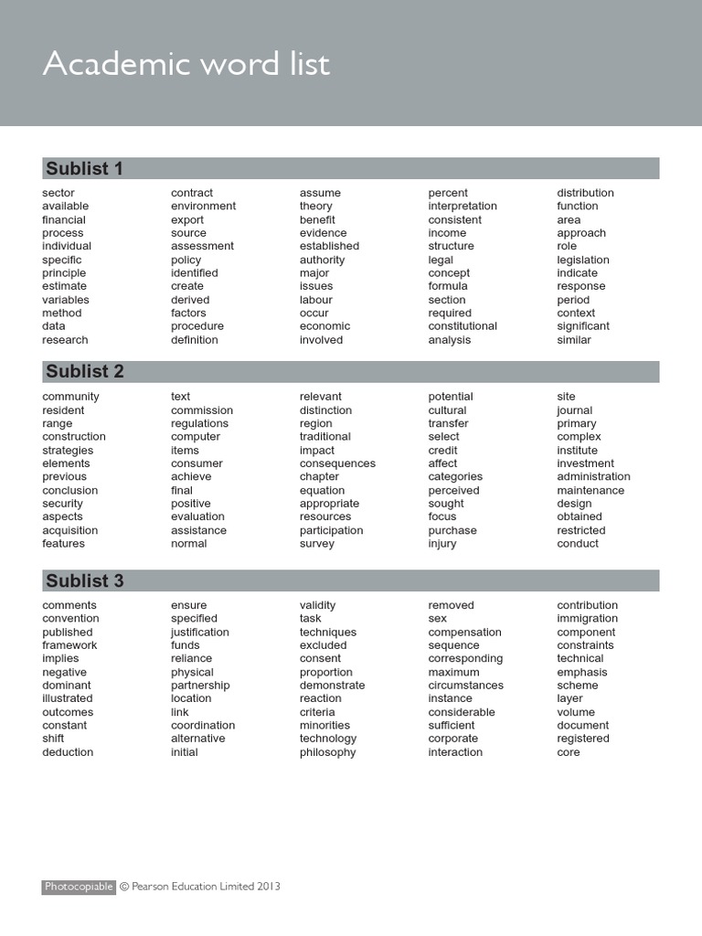 Academic Word List PDF PDF Science Philosophical Science