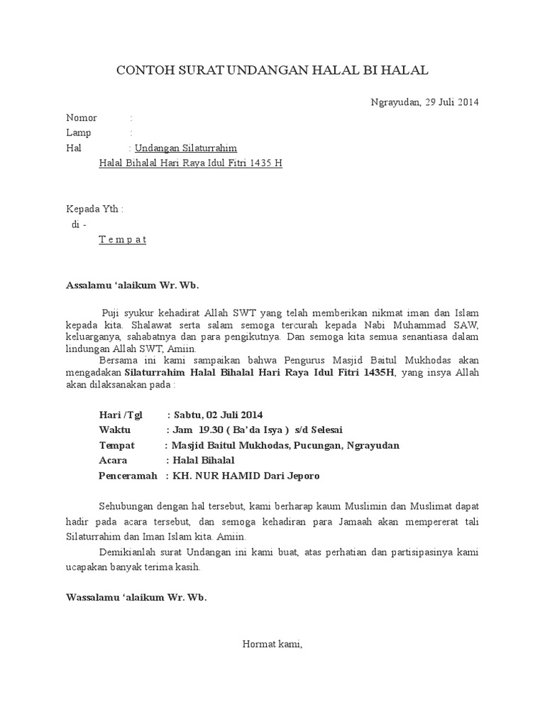 Kumpulan Teks Sambutan Acara Halal Bihalal Kumpulan Referensi Teks Pidato