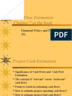 Cash Flow Estimation Chapter 7 in The Book: Financial Policy and Planning (MB 29)