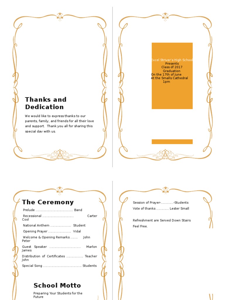 Graduation Ceremony Programme | PDF