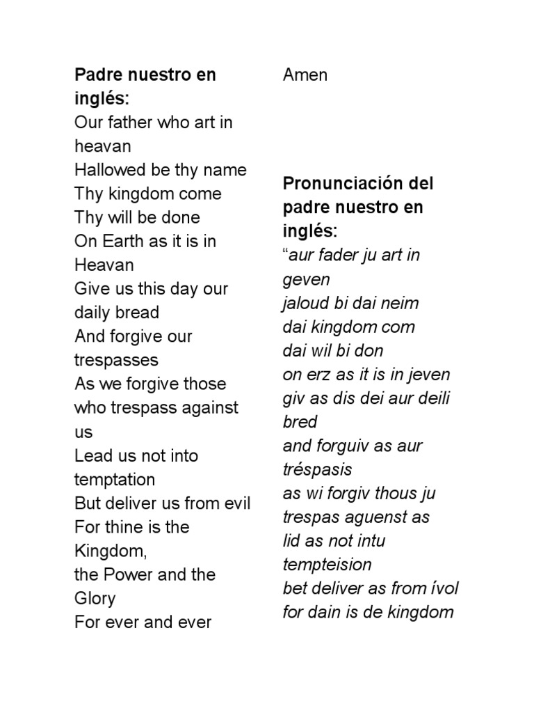 Ave Maria In Inglese Pronuncia