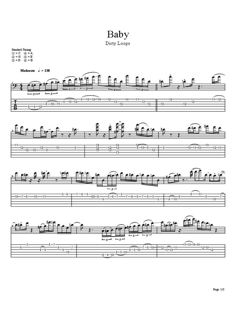 Dirty Loops - Baby Bass Solo PDF | PDF