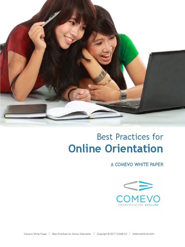 Best Practices For Online Orientation White Paper Pdf Reading