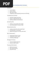 SAS Programming II Data Manipulation Techniques