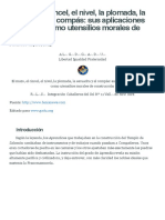 El Mazo, El Cincel, El Nivel, La Plomada, La Escuadra y El Compás - Sus Aplicaciones Filosóficas Como Utensilios Morales de Construcción - GADU PDF