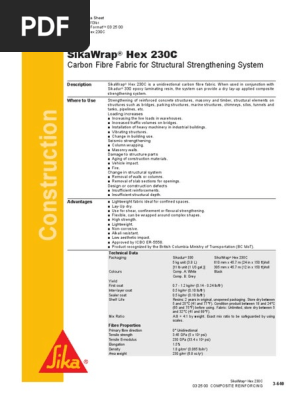 sikaページ SikaWrap® - 230 C #EN353, Structural Reinforcement FRPs