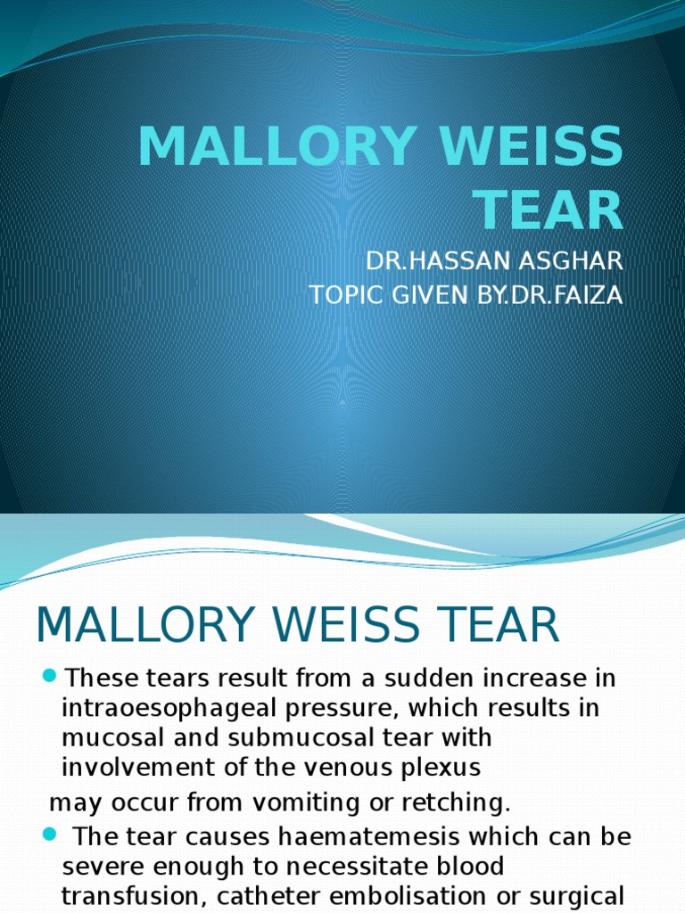 Mallory Weiss Tear PDF