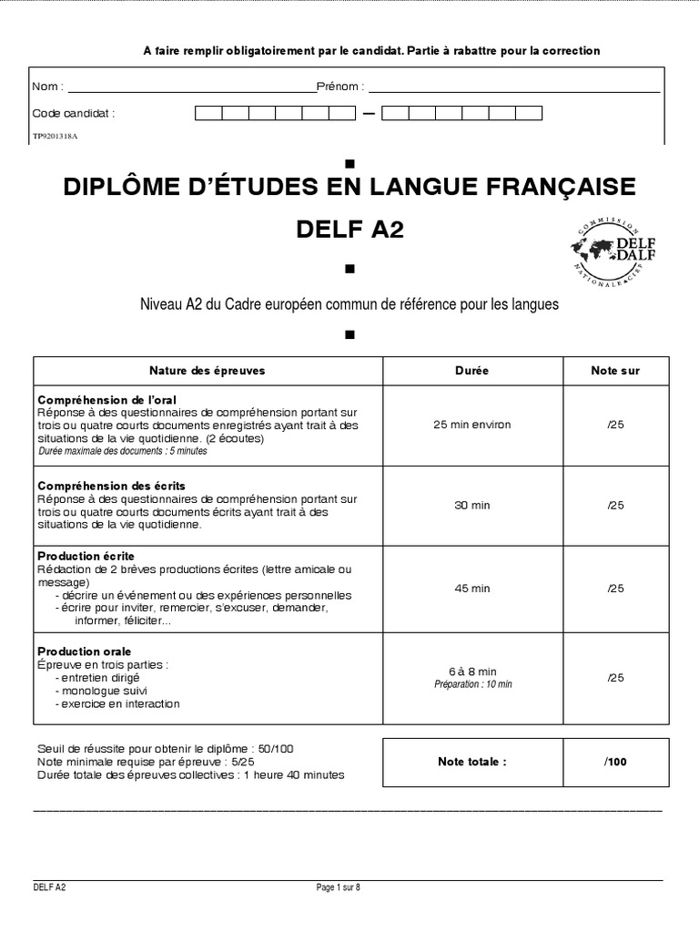 Guide du DELF A2 pour Candidats | PDF | Paris | Nourritures