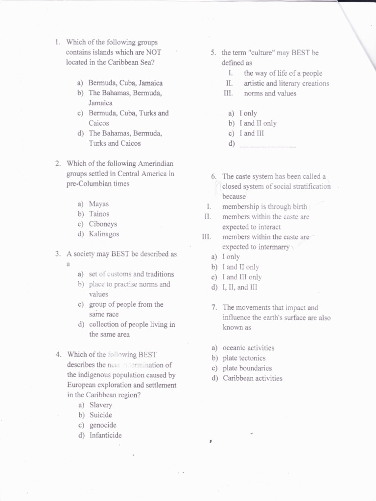 Caribbean studies module 2 essay image