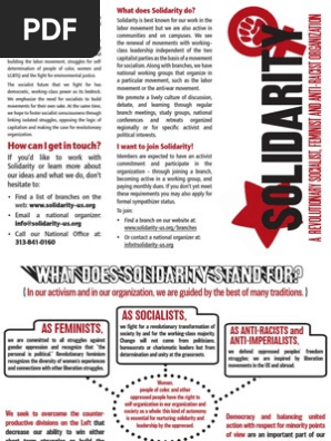 Solidarity - Tri-Fold Brochure