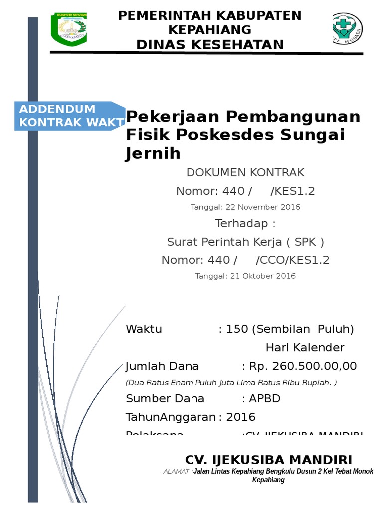Cover Kontrak | PDF
