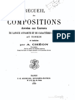 (1899) Recueil Des Compositions Données Aux Examens de Langue Annamite Et de Caractères Chinois Au Tonkin Et Traduites