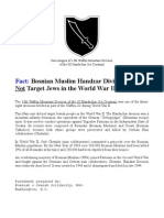 Bosnian Muslim Handzar SS Division Did NOT Target Jews in Second World II