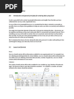 Session 9 Data Entry: 9.0 Introduction and General Principles For Entering Data Using Excel