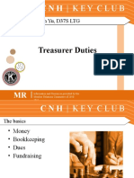 CNH - Key Club CNH - Key Club: Treasurer Duties