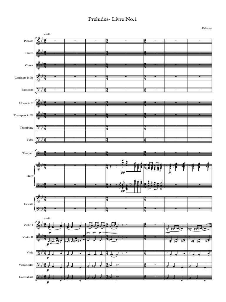 Debussy Prelude | PDF | Compositions For Orchestra | Compositions For ...
