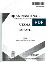 Naskah Soal UN IPA SMP 2015 Paket 1 PDF