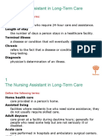 Long-Term Care Length of Stay Terminal Illness Chronic: Define The Following Terms