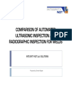 Comparison of Automated Ultrasonic Inspection and Radiographic Inspection for Welds