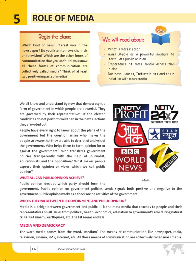 Role of Media1 PDF | PDF | Public Opinion | Mass Media