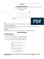 Notes on Transportation Problem