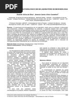 MONITORAMENTO BACTERIOLÓGICO EM UM LABORATÓRIO DE MICROBIOLOGIA 