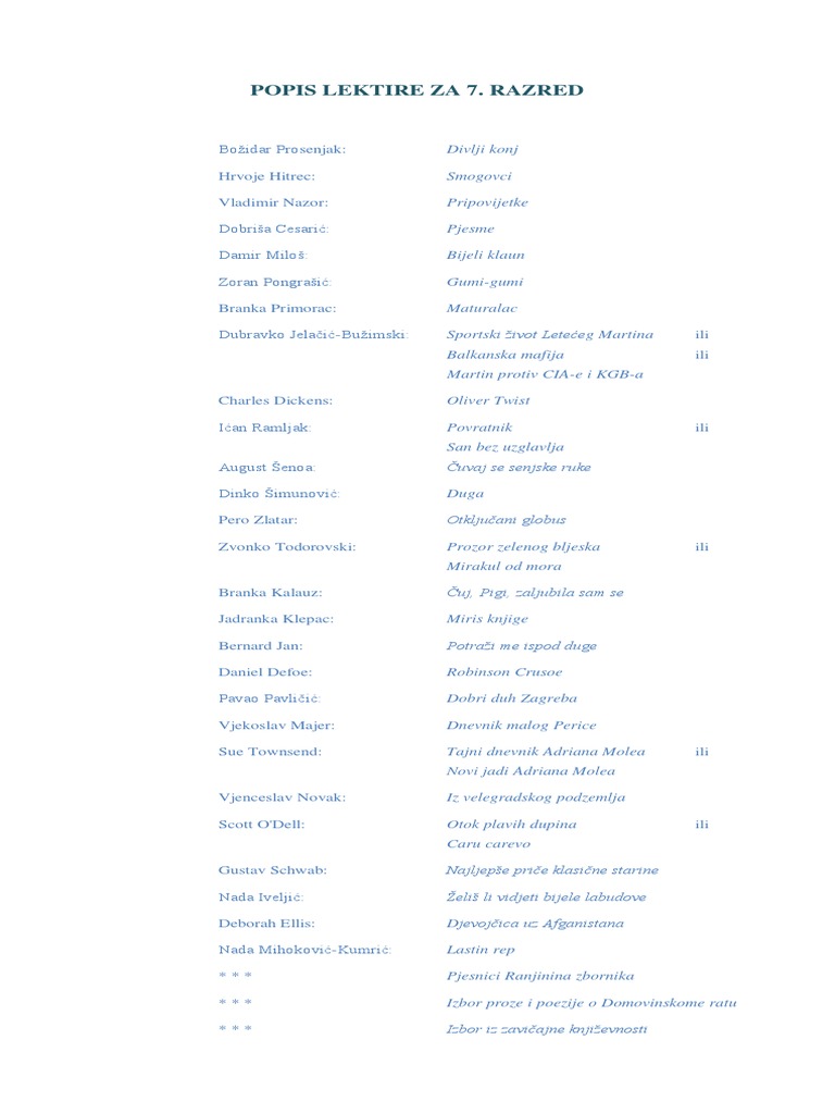 7 Razred | PDF