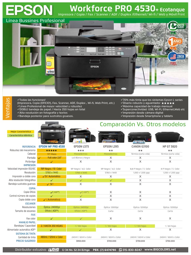 Epson Wf Pro 4530 | Impresora (Informática) | Fax
