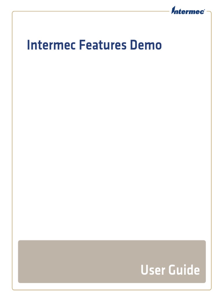 Intermec Features Demo: User Guide | PDF | Image Scanner | Mobile Device