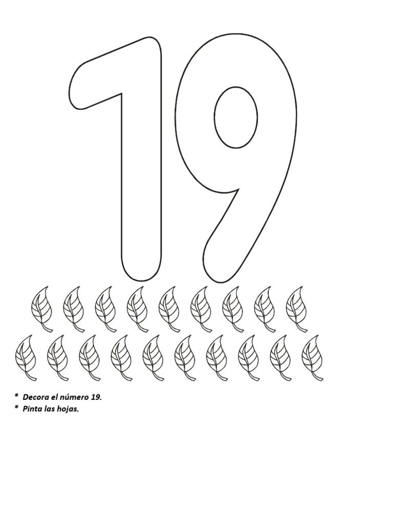 Decora El Número 19