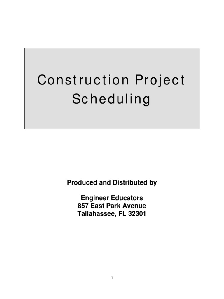 Construction Project Scheduling Materials 2013 | PDF | Scheduling ...