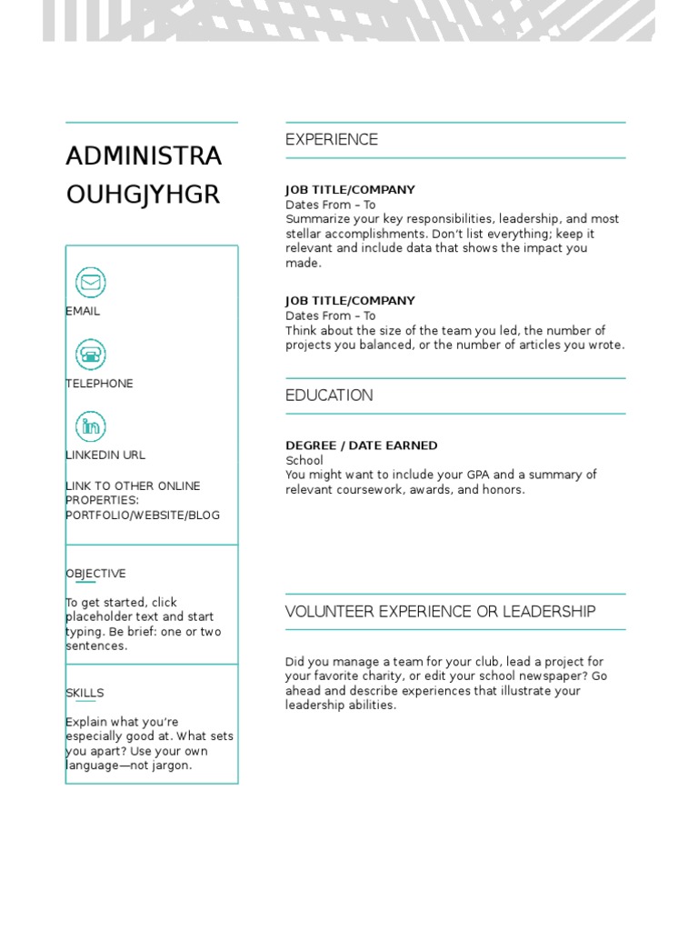 Professional Resume Template Guide | PDF