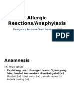 Allergic Reactions/Anaphylaxis: Emergency Response Team Sumbawa 2016