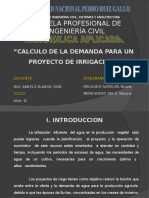 Demanda para Un Proyecto de Irrigacion