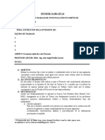 Esquema General Del Informe - Economía Aplicada a Procesos