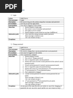 Use Case Specifications