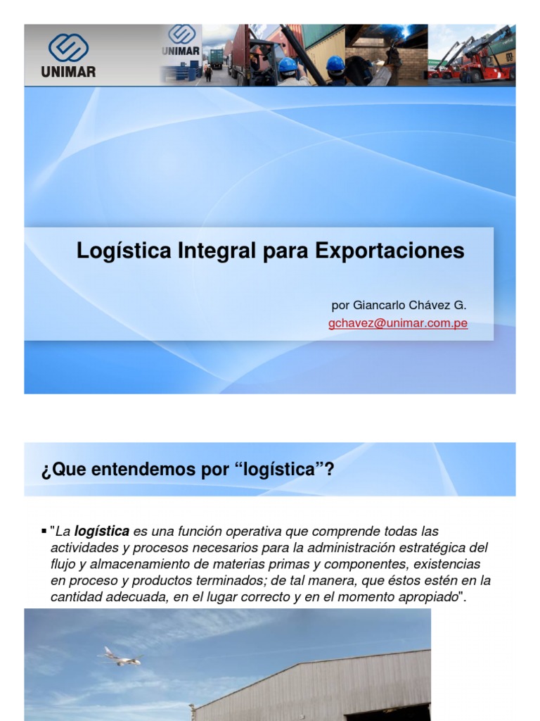 Logistica Integral para Exportaciones PDF | PDF | Logística | Outsourcing