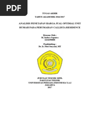 Cover Skripsi Teknik Sipil Universitas Persada Indonesia Y A I