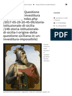 L'Origine Della Questione Siciliana in Un'Investitura Impossibile