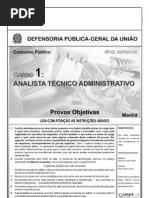 Prova Defensoria Pública Analista Adm 2010