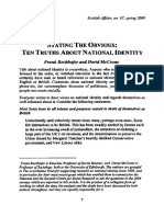 Stating The Obvious: Ten Truths About National Identity: Frank Bechhofer and David Mccrone