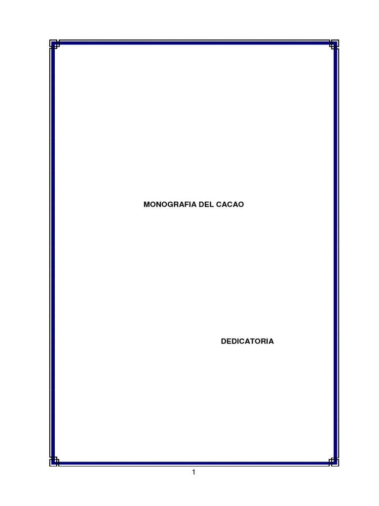 Monografia Cacao Pdf Chocolate Sólidos De Cacao