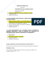 Preguntas sobre características de la historia clínica y exploración para prótesis fija