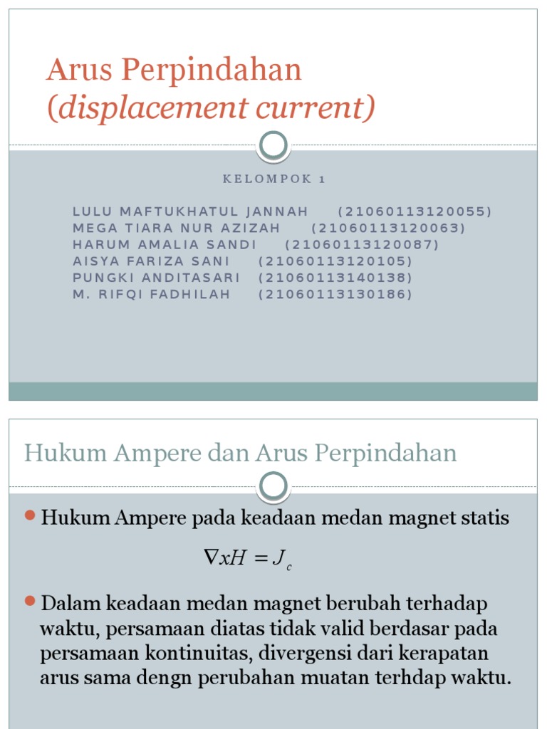 Arus Perpindahan Displacement Current