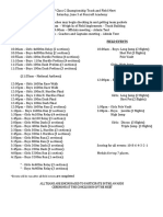 Class C Time Schedule