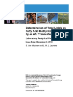 Determination of Total Lipids As Fatty Acid Methyl Esters (FAME) by in Situ Transesterification