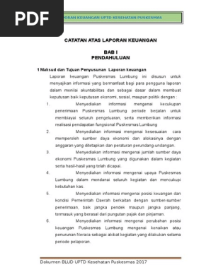 Contoh Dokumen Laporan Keuangan Puskesmas Lumbung Docx