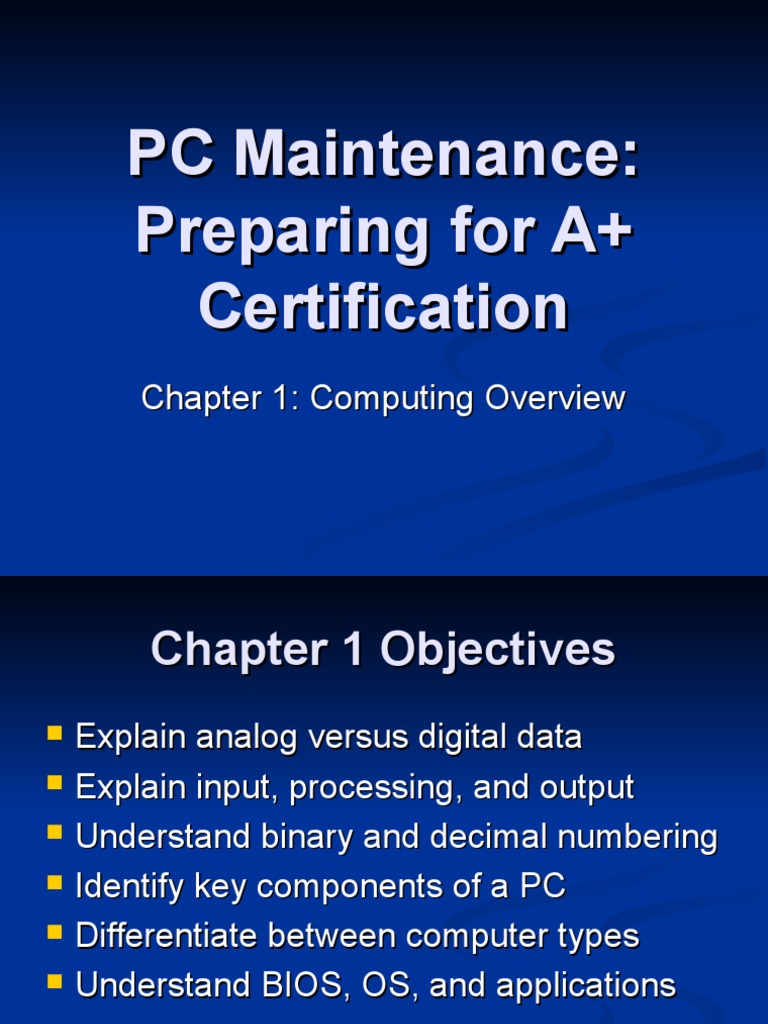 PC Maintenance and A+ Certification Guide | PDF | Personal Computers ...